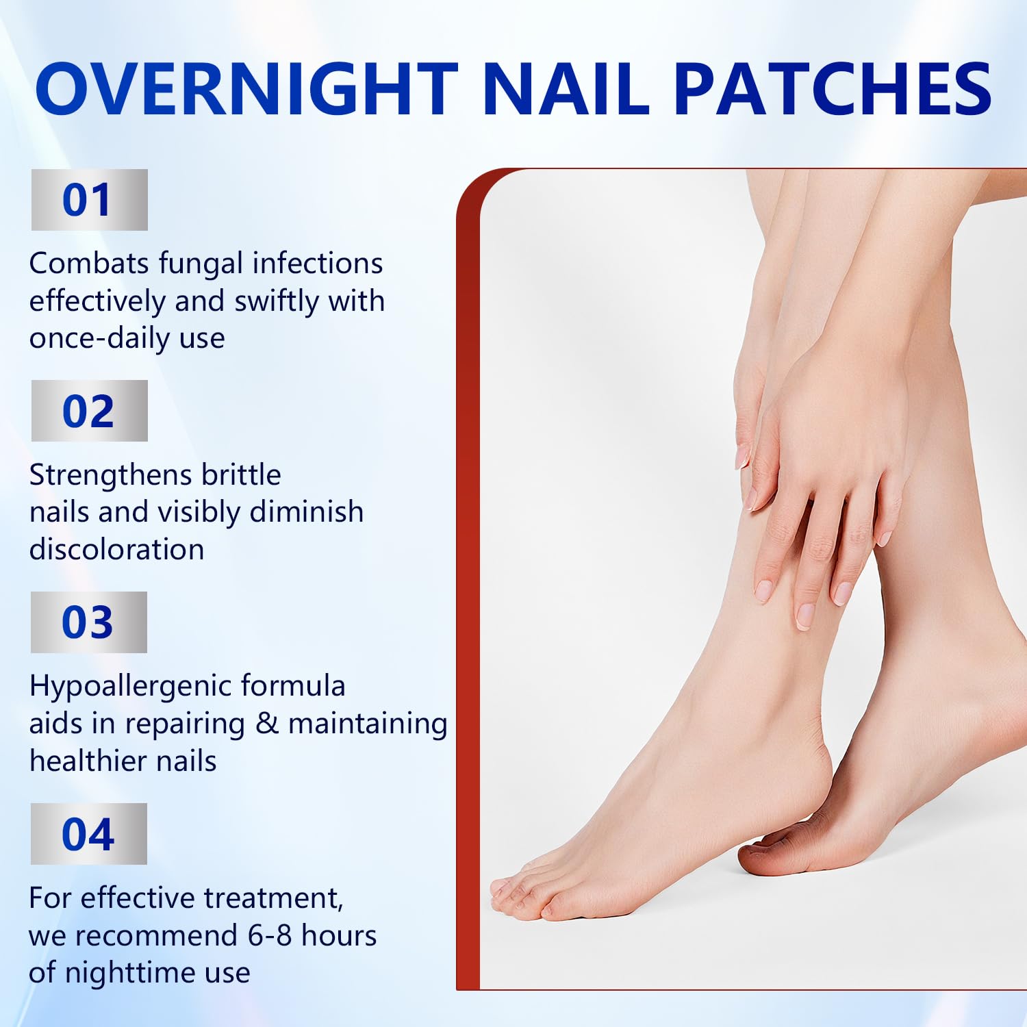 LHBMET patches with soft breathable fabric for comfortable overnight wear