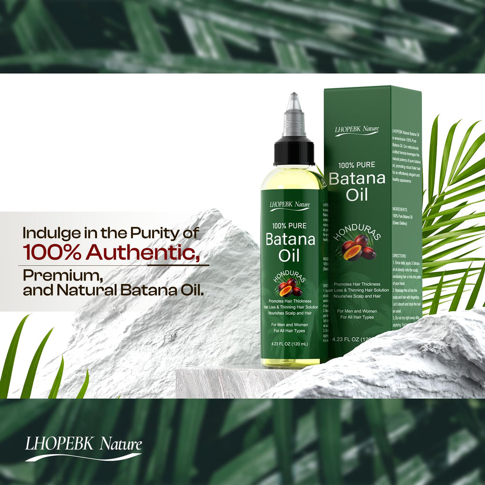 LHOPEBK Nature Batana Oil amber color suggesting rich nourishment.