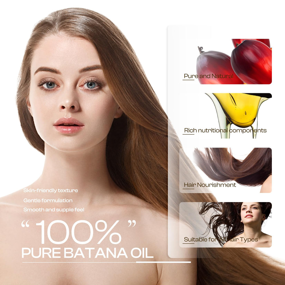 LHOPEBK Nature Batana Oil on hair and scalp for thicker, stronger-looking strands.