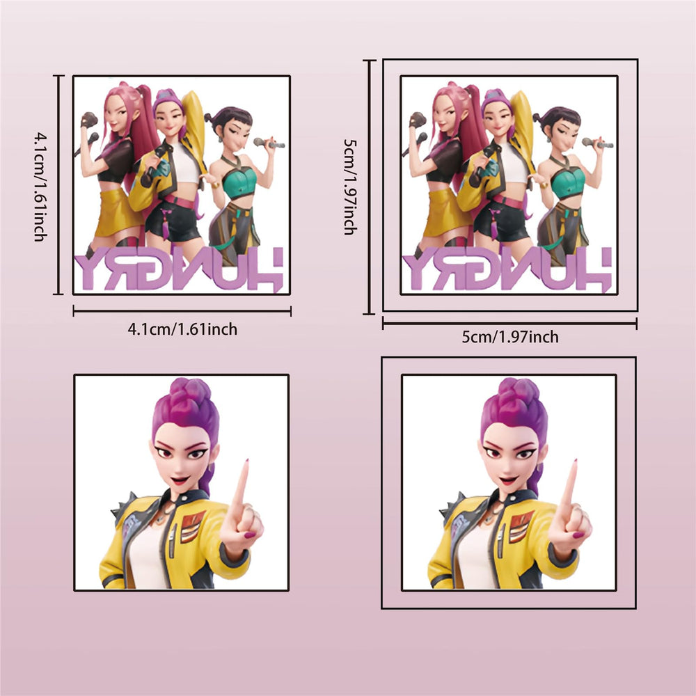 LHST Demon Cartoon Hunters tattoos character designs ready to excite kids at parties.