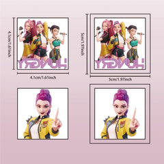 LHST Demon Cartoon Hunters tattoos character designs ready to excite kids at parties.