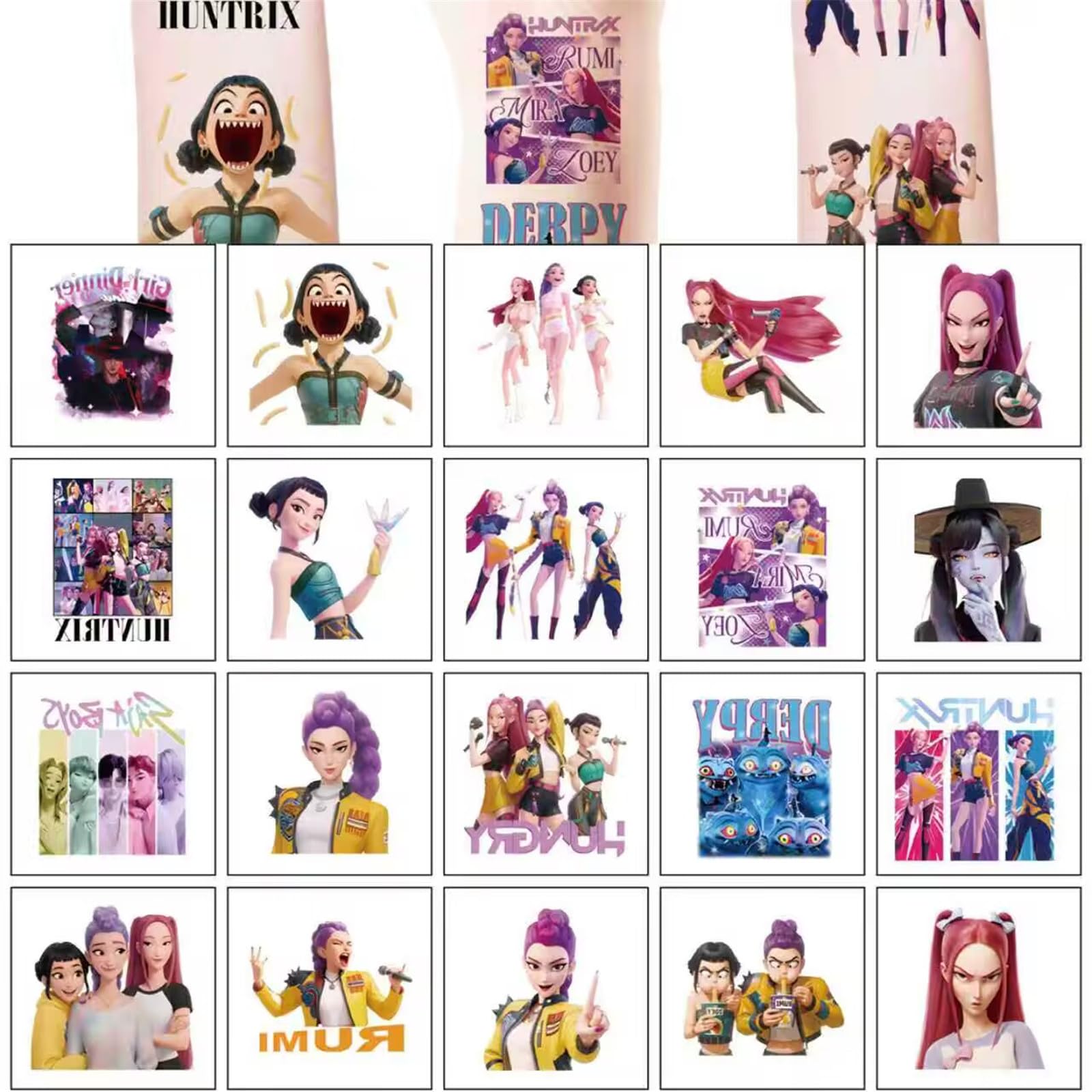 LHST Demon Cartoon Hunters tattoos for kids party favors and celebrations.