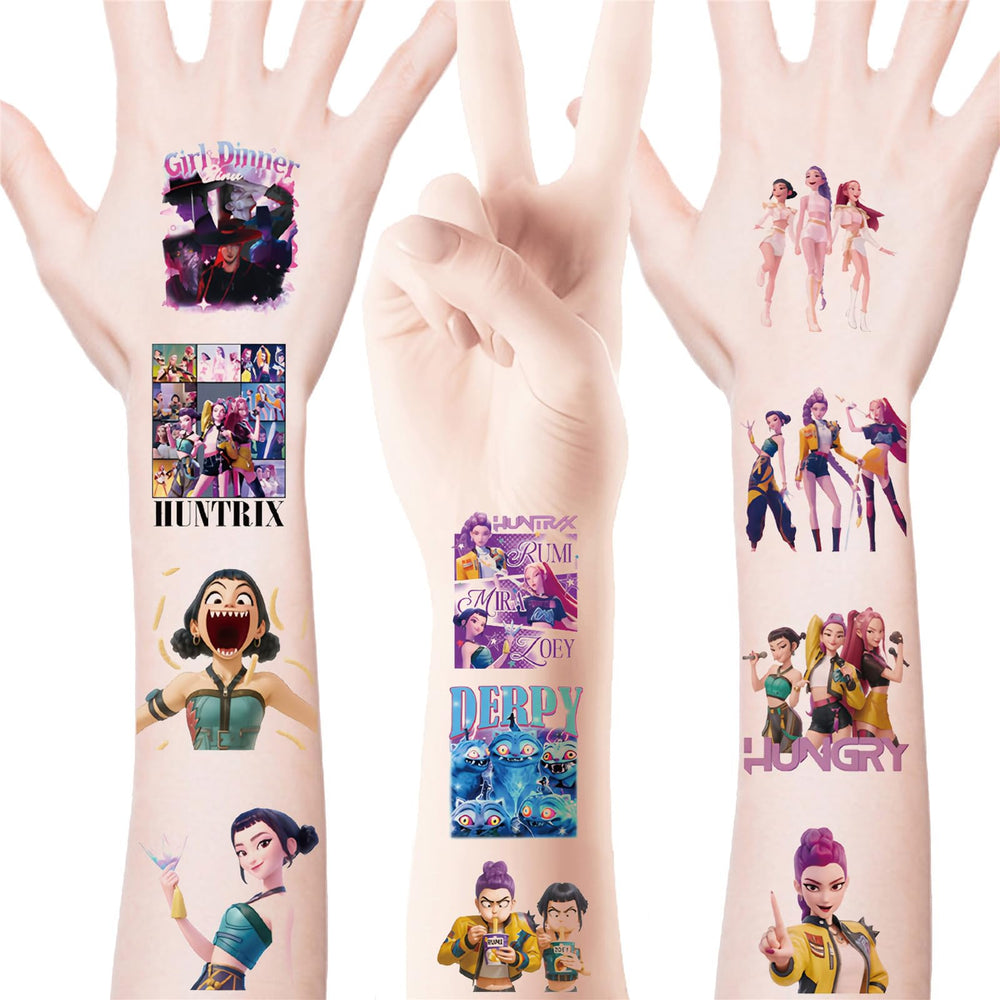 LHST Demon Cartoon Hunters tattoos waterproof and skin-safe for lasting fun.