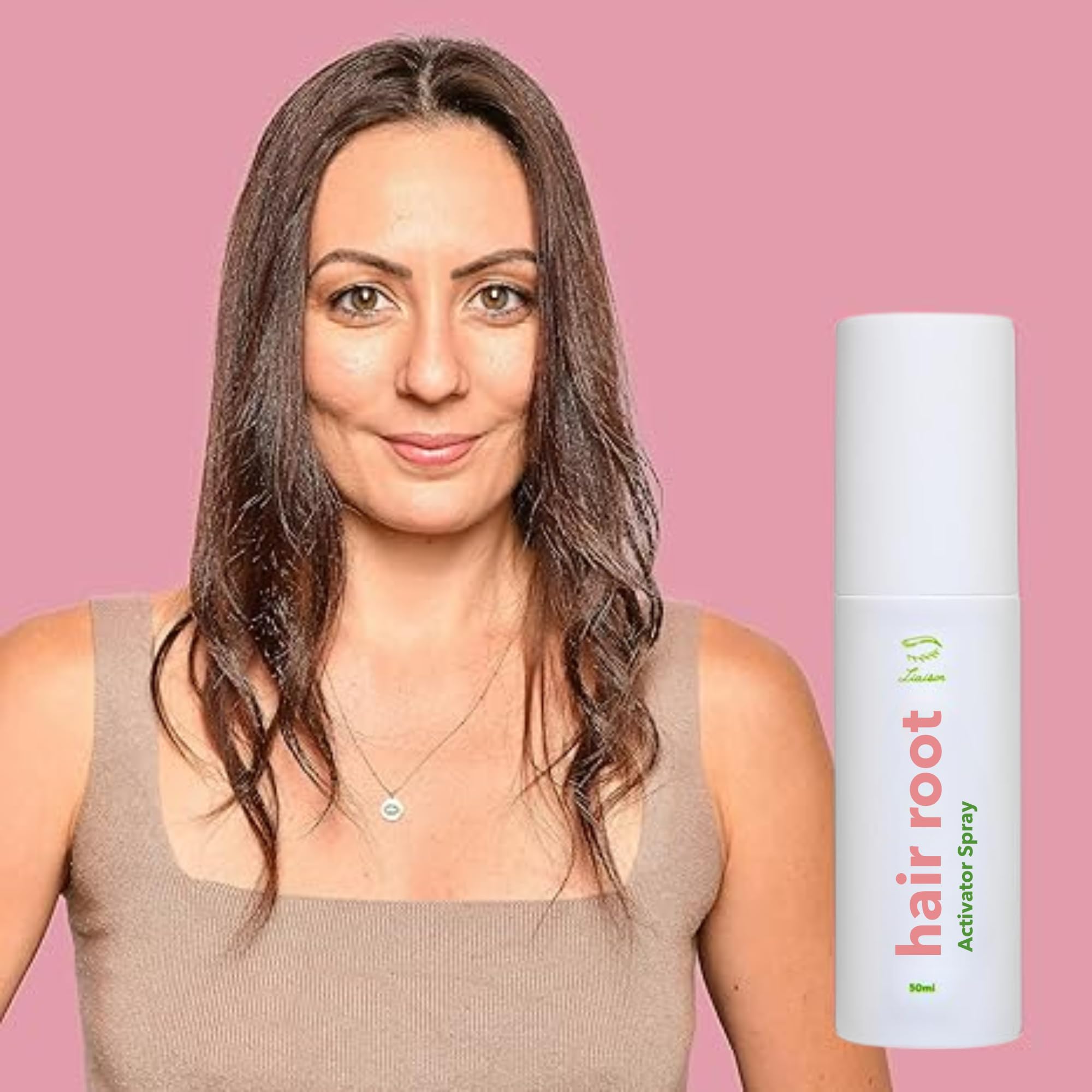 Liaison Hair Root Activator Spray for women's hair, supports fuller-looking hair and reduced breakage.