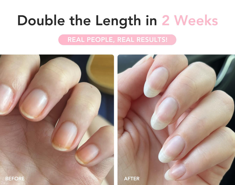 Liaison UltraGrow brush applying serum to nails and cuticles for conditioning