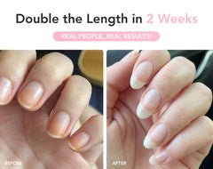Liaison UltraGrow brush applying serum to nails and cuticles for conditioning