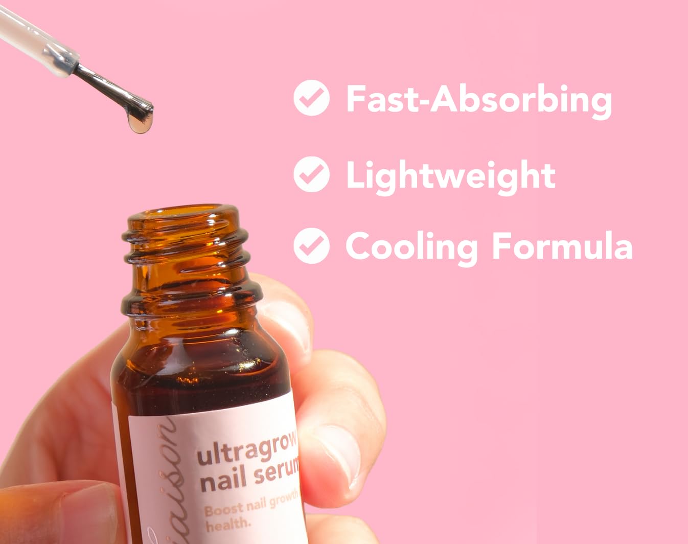 Liaison UltraGrow nails displaying healthy shine and resilience after use