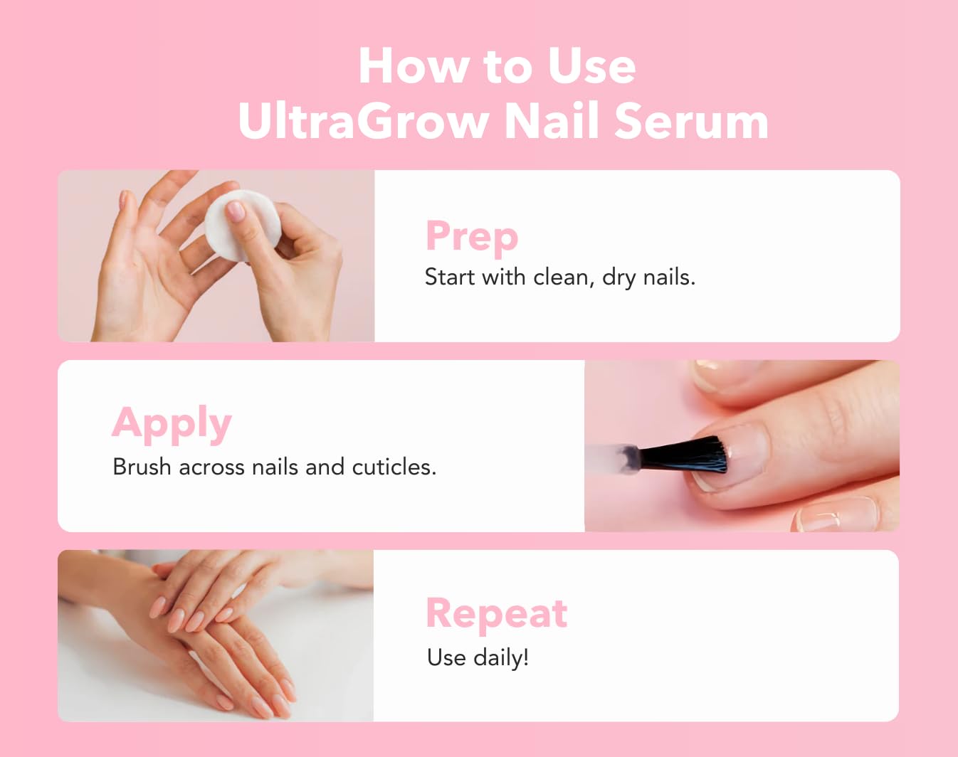 Liaison UltraGrow daily routine shot showing easy, non-greasy application