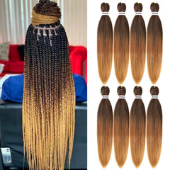 Liang Dian pre-stretched braiding hair 22in main view for full-head installation.