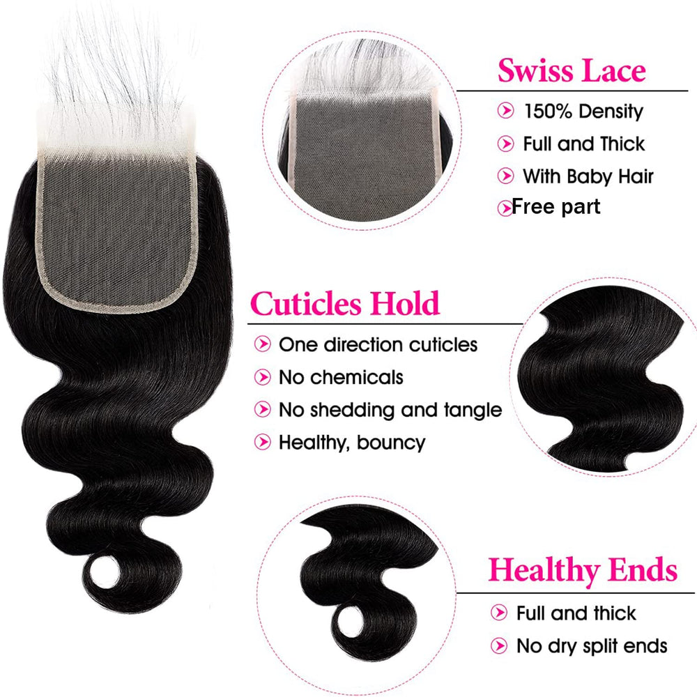 Liangya Hair 150% density for fuller body wave closure