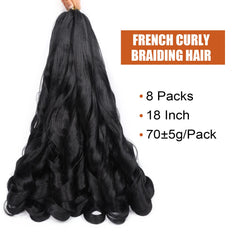 Lianzi 18-inch pre-stretched curly braiding hair for quick installation.