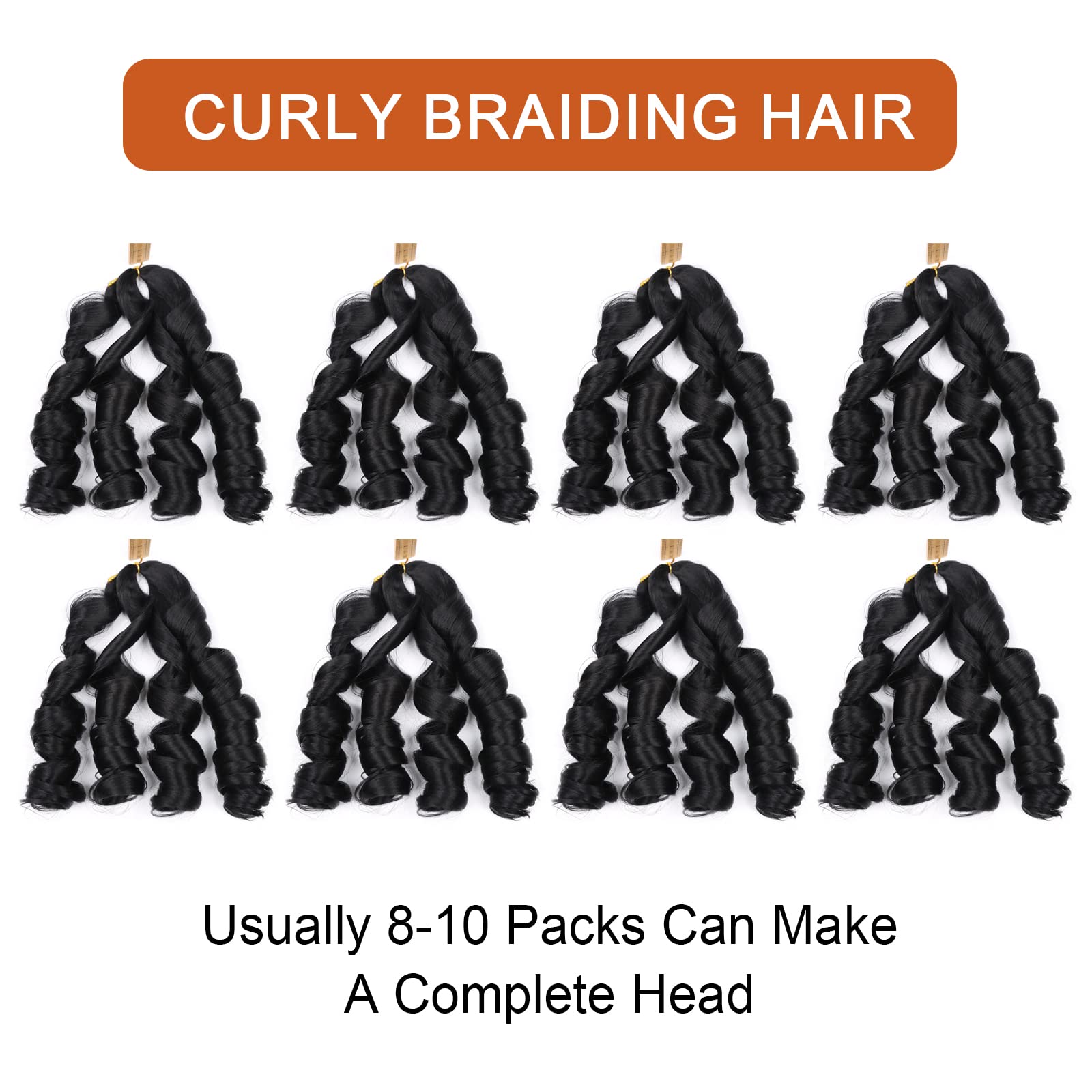 Lianzi natural black French curly braiding hair blends with most skin tones.