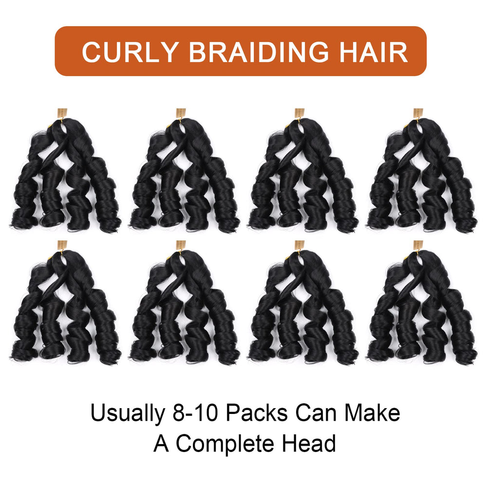 Lianzi natural black French curly braiding hair blends with most skin tones.