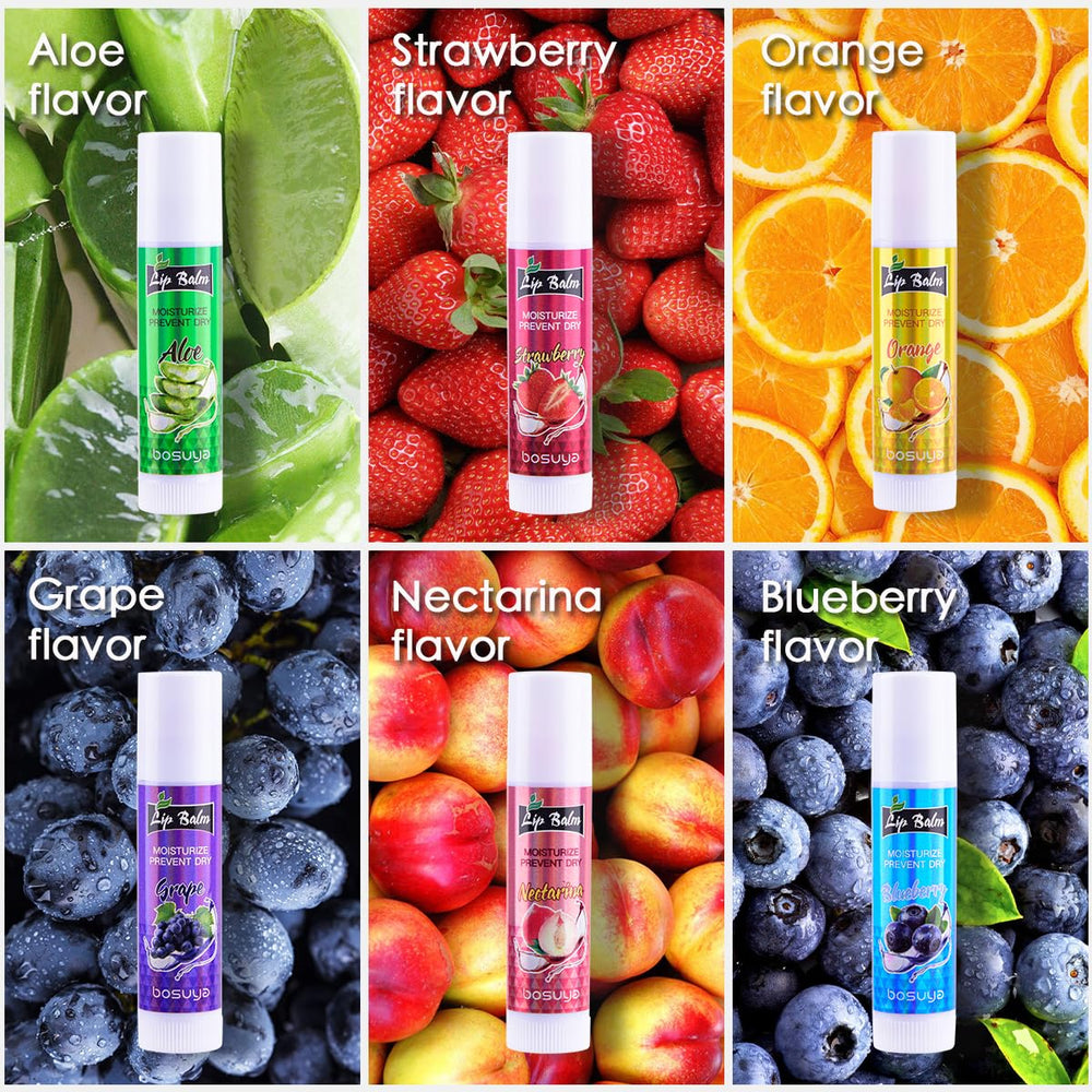 LIAYLILI fruit flavor variants close-up highlighting natural extracts for lip care.