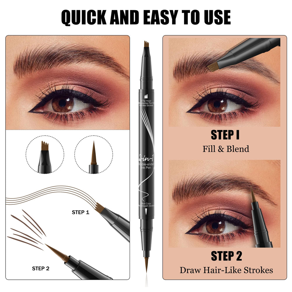 Liayozl Ultra-fine brush-tip for precise eyebrow detailing on the go.