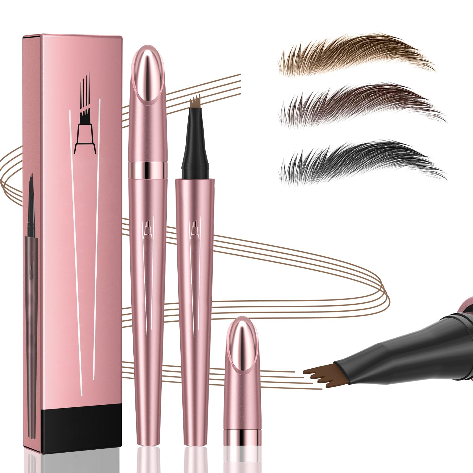 Liayozl Magic Eyebrow Pencil four prong tip defines hair like strokes