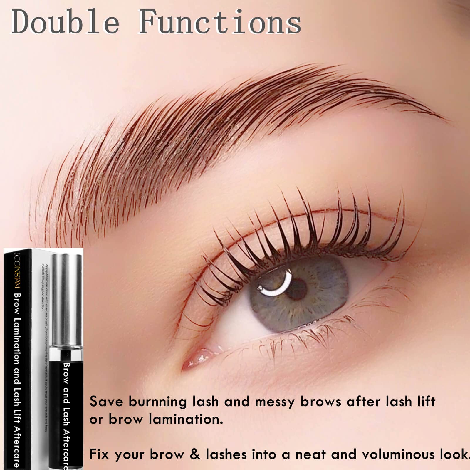 Libeauty aftercare application wand demonstrates easy daily use on lashes