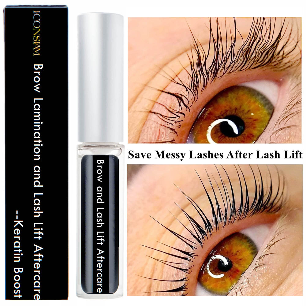 Libeauty brow lamination before after highlight improved brow shape with care