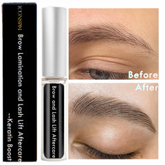 Libeauty glossy aftercare closeup showing glossy lashes for daily wear