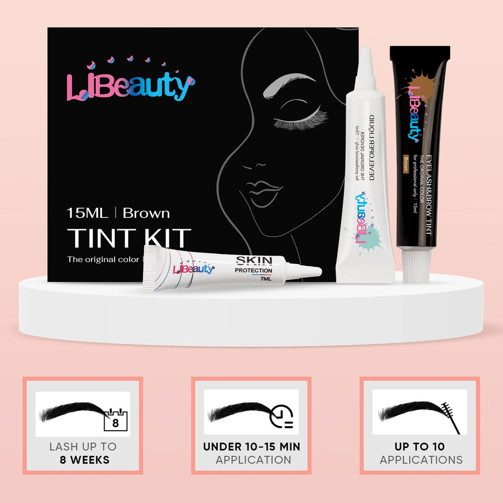 Libeauty lash color solution bottle for precise, long-lasting at-home tint.