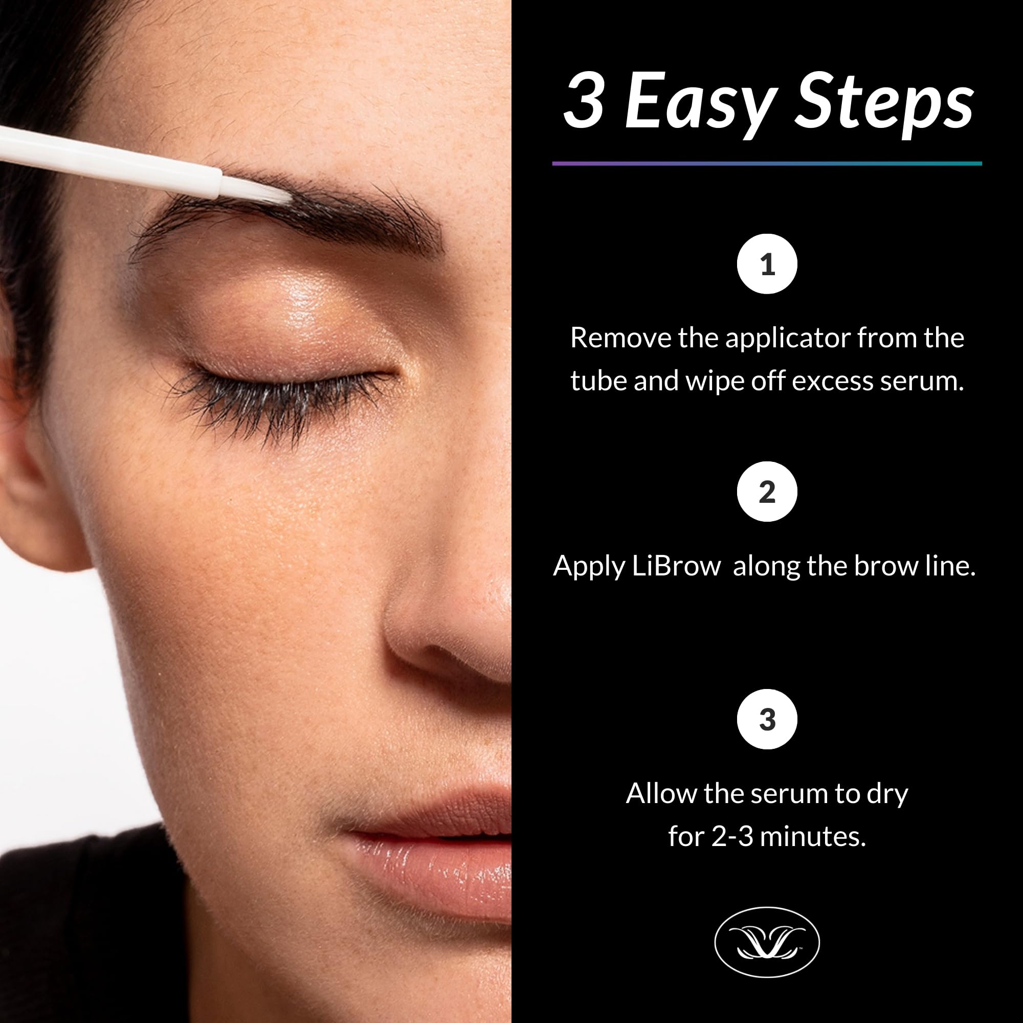LiBrow XL tube label emphasizes vegan, cruelty-free, and paraben-free formula