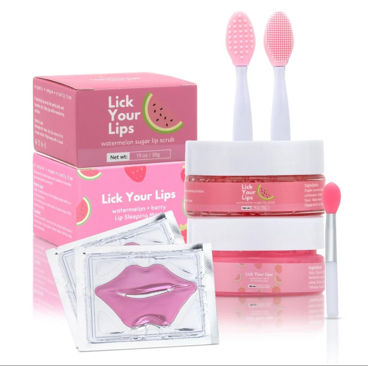 Lick Your Lips 6-in-1 lip care kit neatly displayed in premium packaging for gifting.
