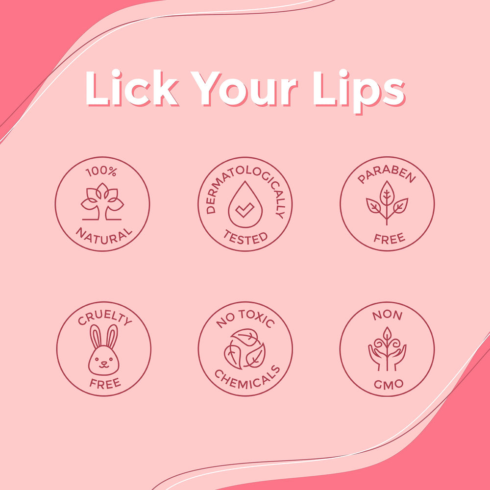 Lick Your Lips collagen-hyaluronic hydration close-up suggesting moisture support.