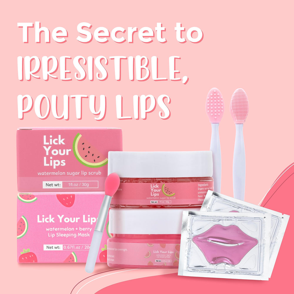 Lick Your Lips double-sided lip brush ready for gentle lip exfoliation.