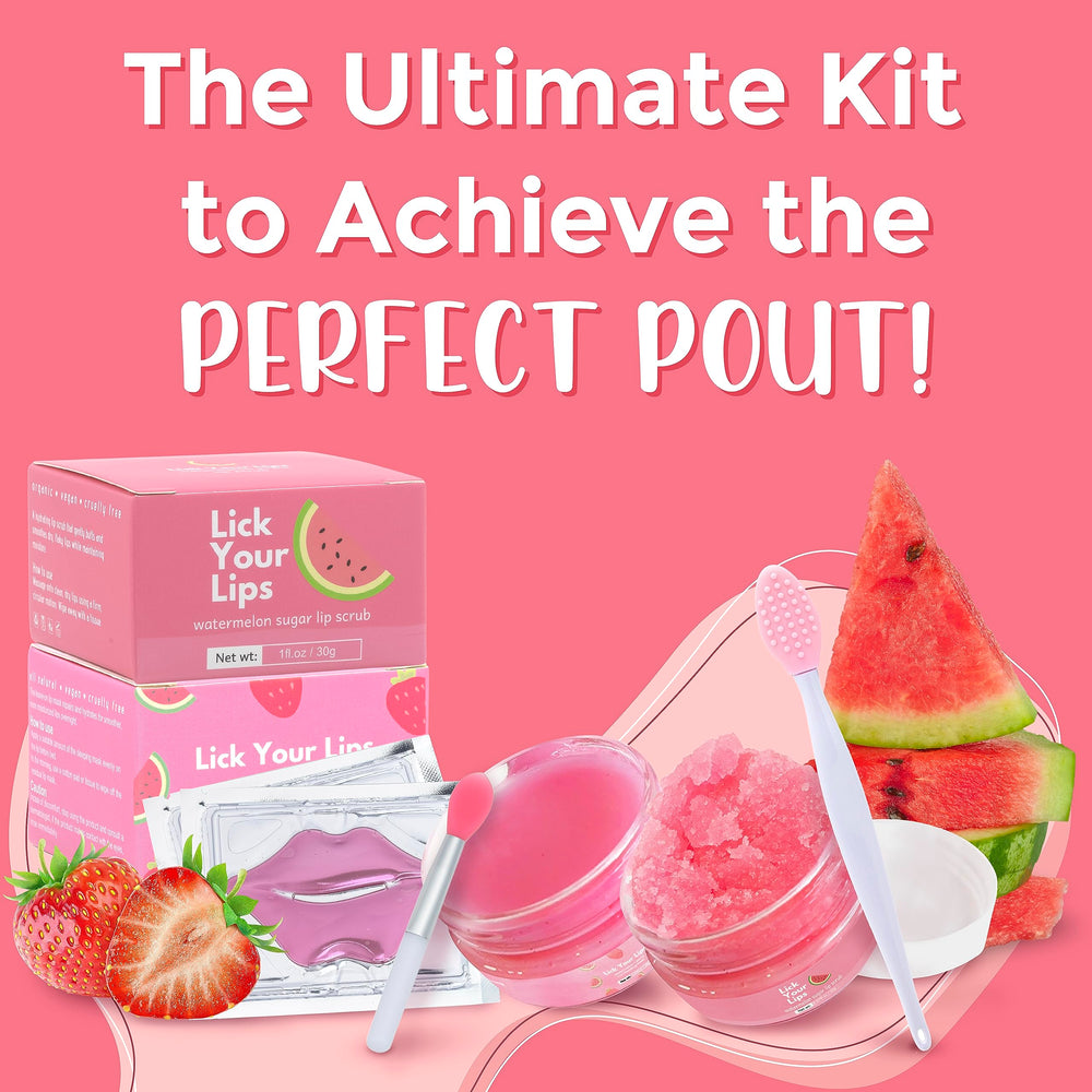 Lick Your Lips lip care set on a shelf ready to elevate routine.
