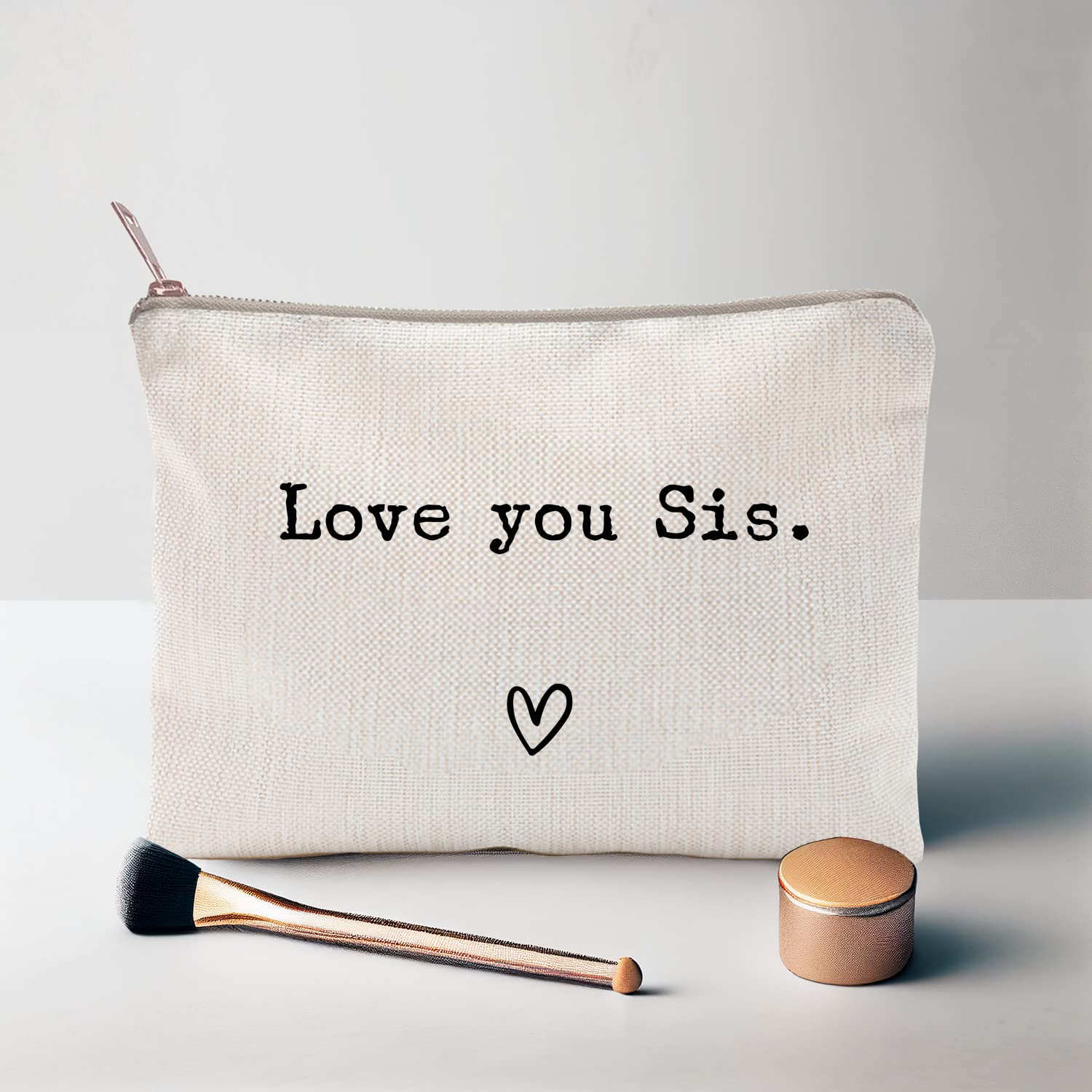 LICOBG Send Love makeup bag helps keep cosmetics organized while traveling.