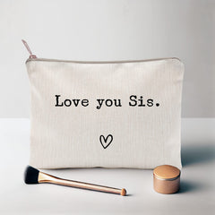 LICOBG Send Love makeup bag helps keep cosmetics organized while traveling.