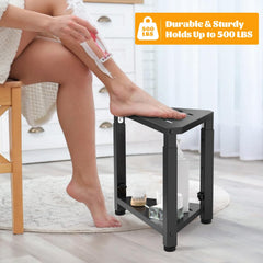 LIDTOP stainless steel shower stool highlighting durable construction for wet environments