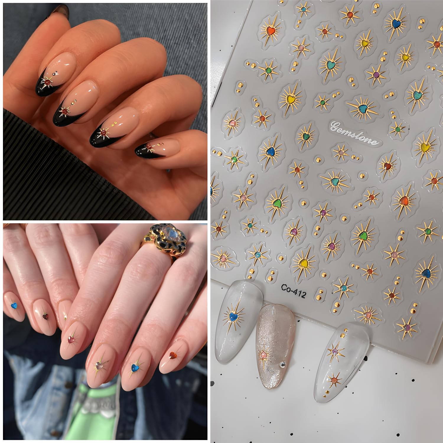 LIDUNANWU easy-apply stickers simplify nail art without mess.