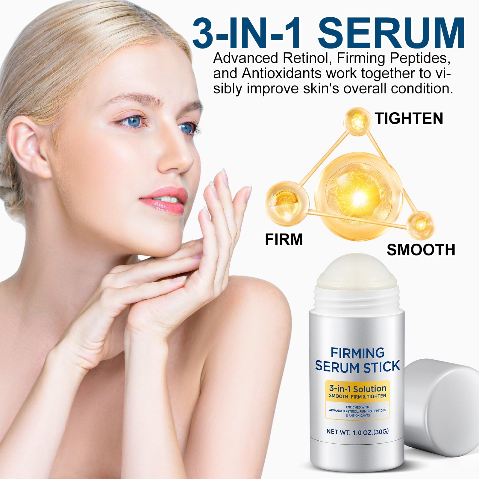 Liefiet Retinol Firming Stick used on the neck to improve firmness and elasticity.