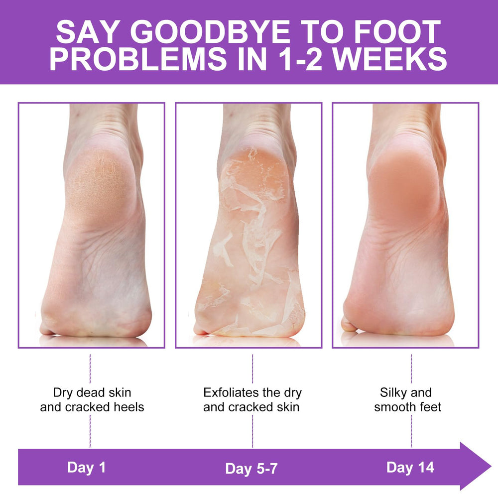 Liefiet lavender foot mask packaging shows product details and ingredients.