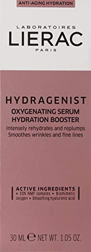 Lierac Hydragenist serum being applied for a dewy glow.