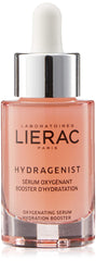 Lierac Hydragenist serum bottle close-up emphasizing hydration.