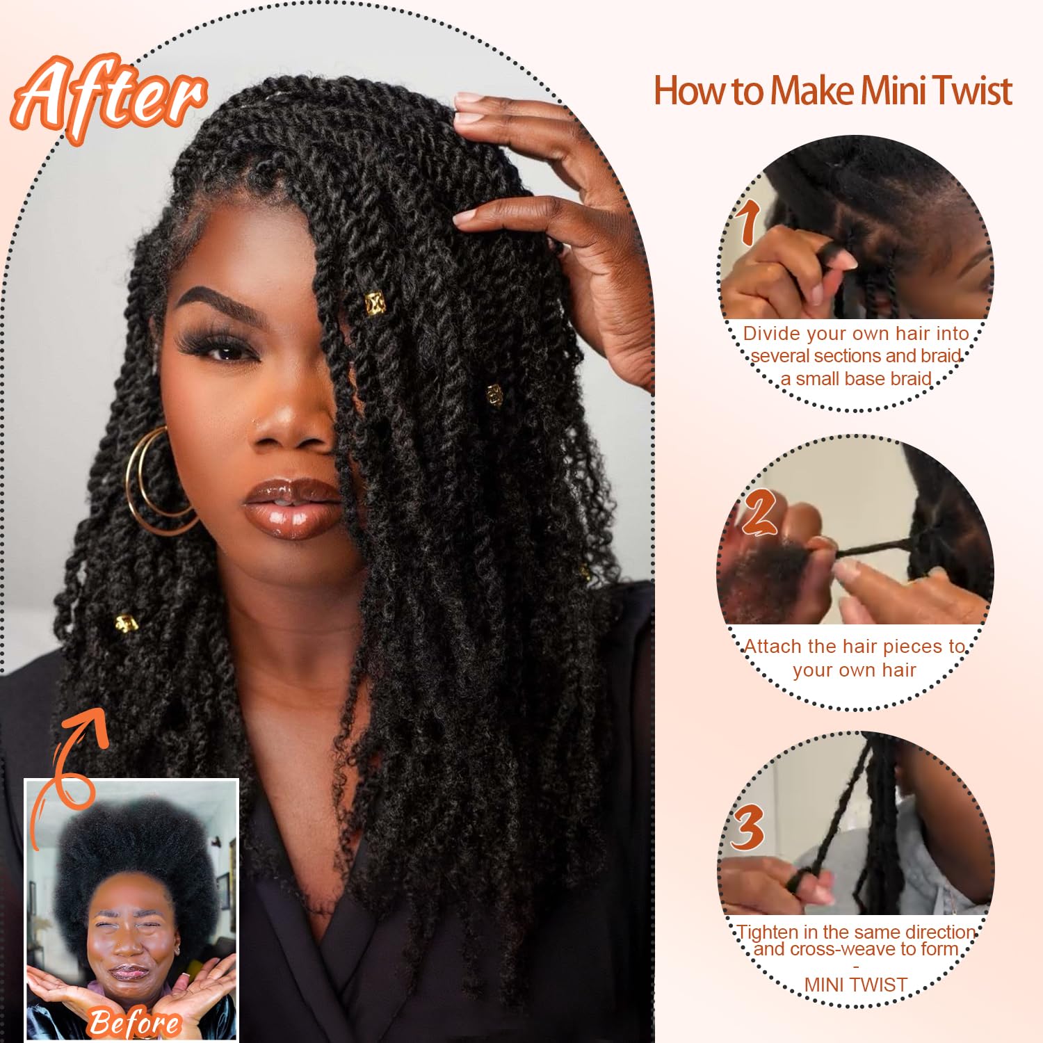LifabBeauty Afro Kinkys braids and locs styling option