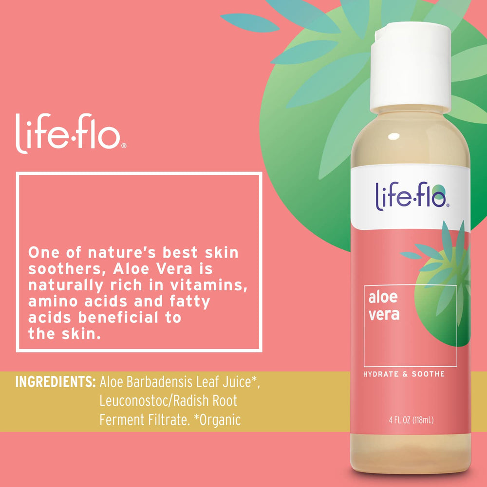 LIFE-FLO Aloe Vera bottle pour demonstrates easy daily application
