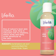 LIFE-FLO Aloe Vera bottle pour demonstrates easy daily application