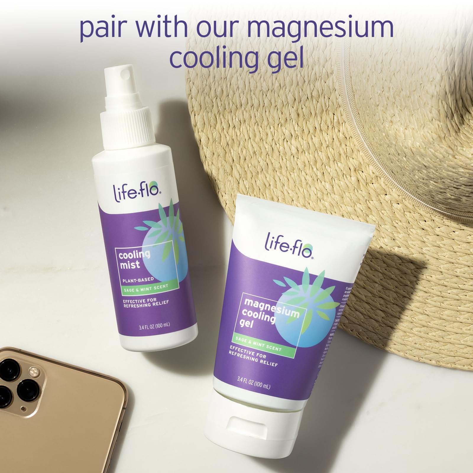 LIFE-FLO Cooling Mist packaging highlights cruelty-free, trusted quality.