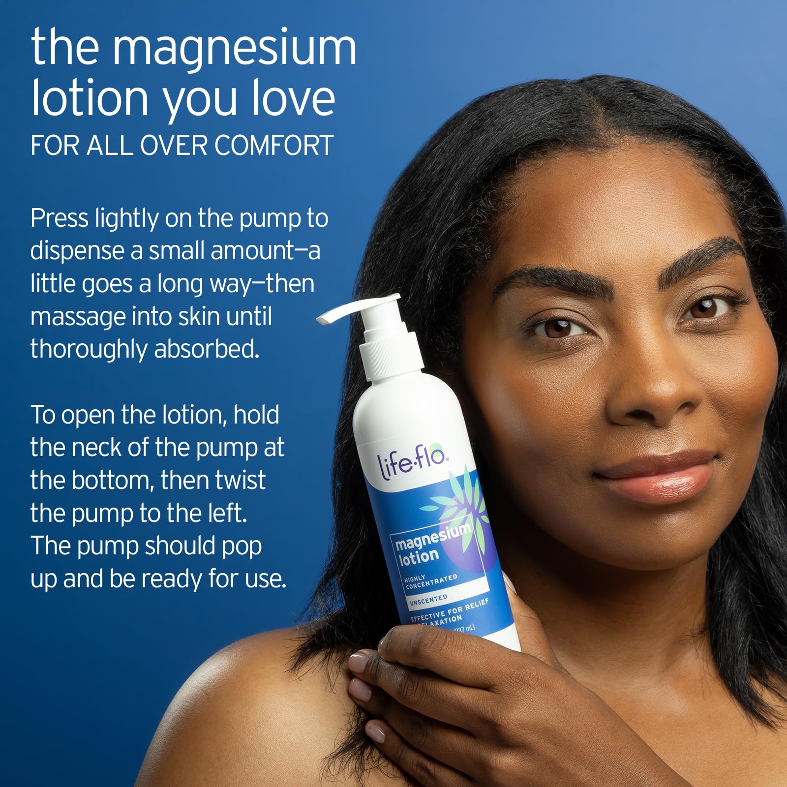 Life-Flo Magnesium Lotion being rubbed into skin during a massage