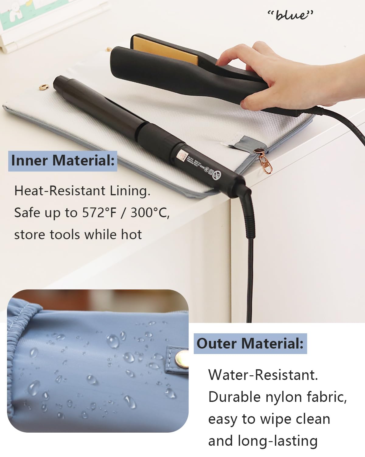 Lifeplus holder-mat back pocket stores cords and clips neatly
