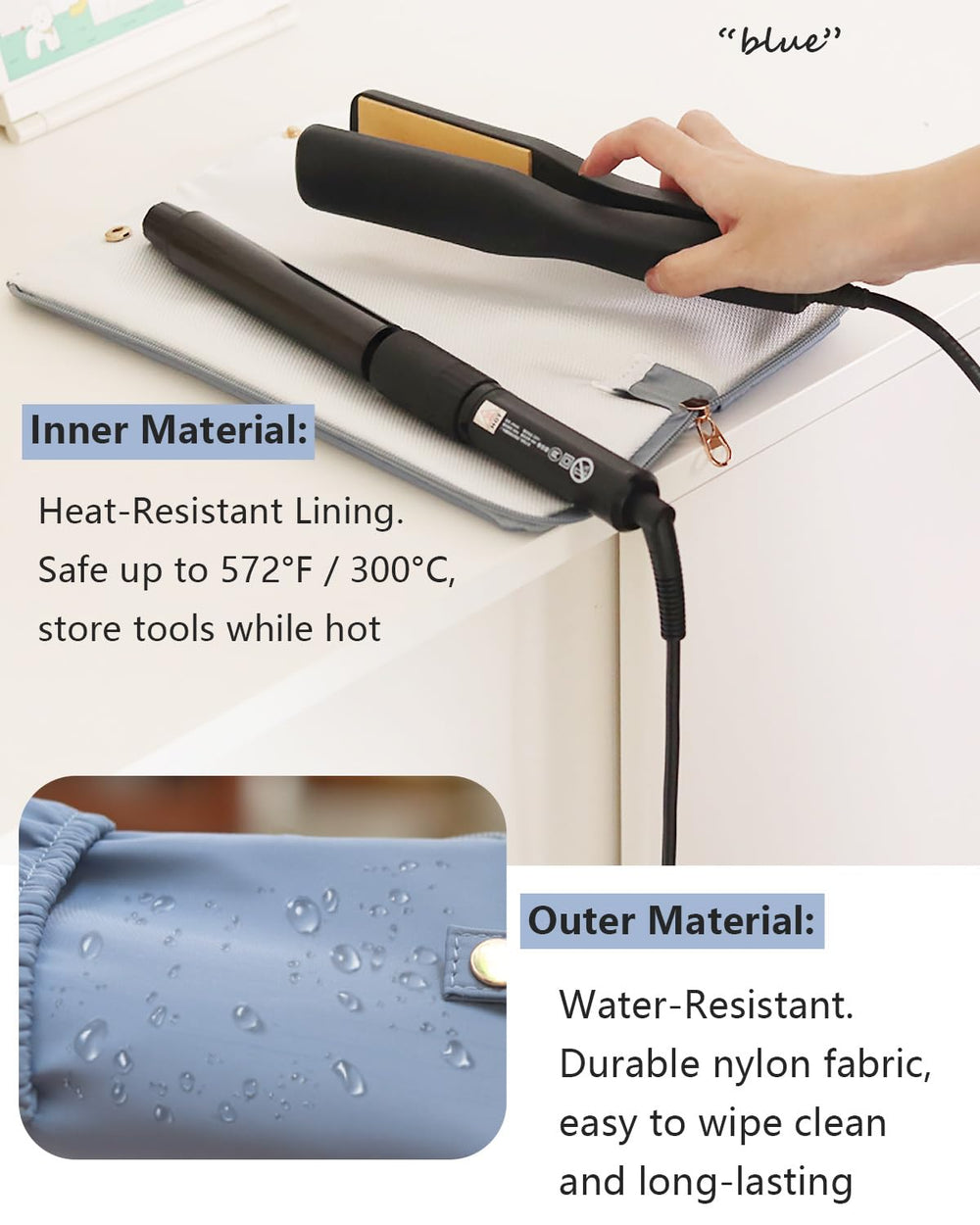 Lifeplus holder-mat back pocket stores cords and clips neatly