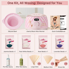 Lifestance 14.1 oz hard wax beads in rose formula for comfortable at-home waxing.