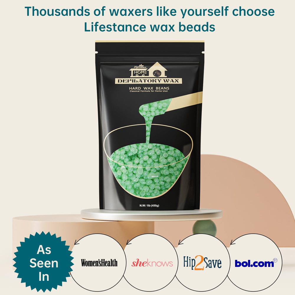 Hair removal around bikini area using Lifestance Aloe Vera Wax Beads