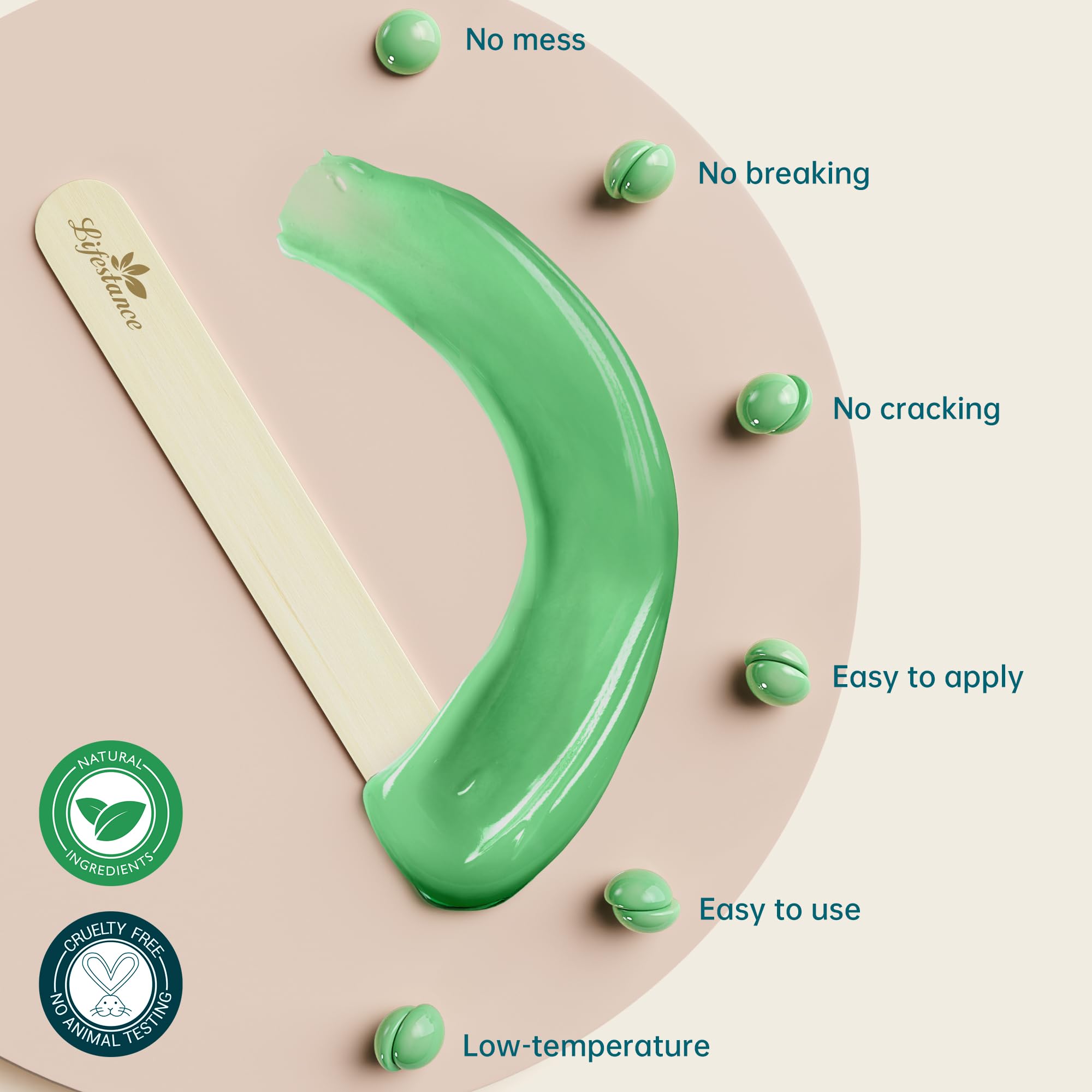 Facial waxing with Lifestance Aloe Vera Wax Beads for sensitive skin