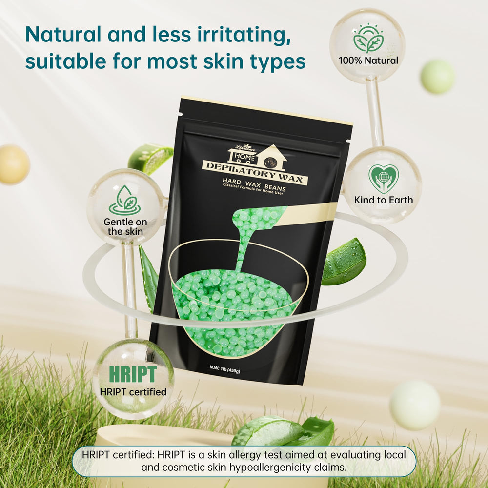 Close-up of Lifestance Aloe Vera Wax Beads texture emphasizes soothing aloe