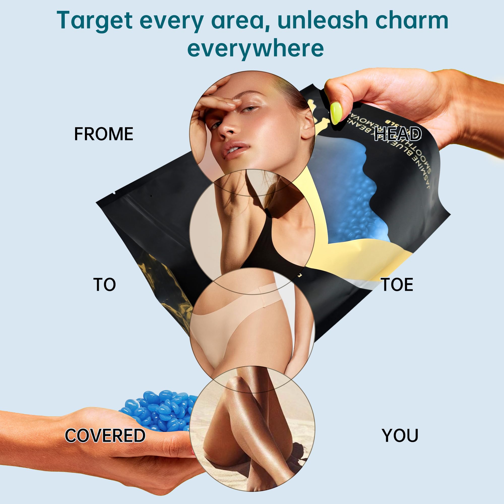 Lifestance wax beads for versatile face and body hair removal