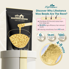 Lifestance Honey Wax Beads low-temperature melt for comfortable application